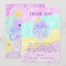 Princess Jellyfish Babydusche Danke Karte