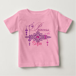 Princess Jewels Custom Pink Baby Tutu Bodysuit T-shirt