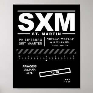 Princess Juliana Flughafen Saint Martin Sxm Poster