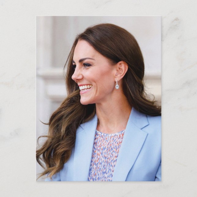 Princess Kate Pulver blau stilisiert Postkarte (Vorderseite)