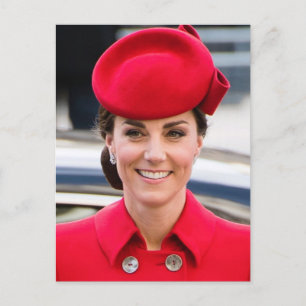 Princess Kate red stilisiert Postkarte