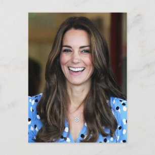 Princess Kate sky blau stilisiert Postkarte