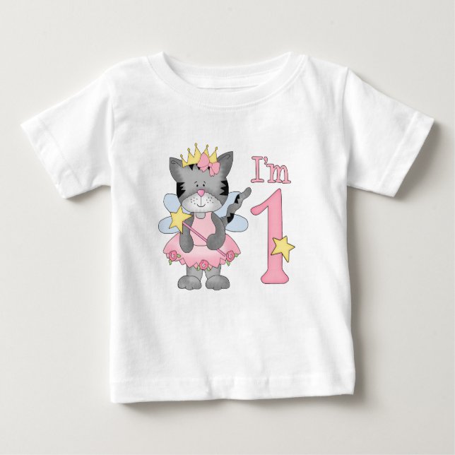 Princess Kitty 1. Geburtstag Baby T-shirt (Vorderseite)