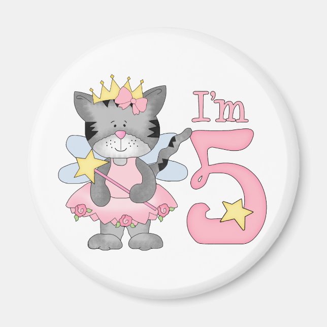 Princess Kitty 5. Geburtstag Magnet (Vorne)