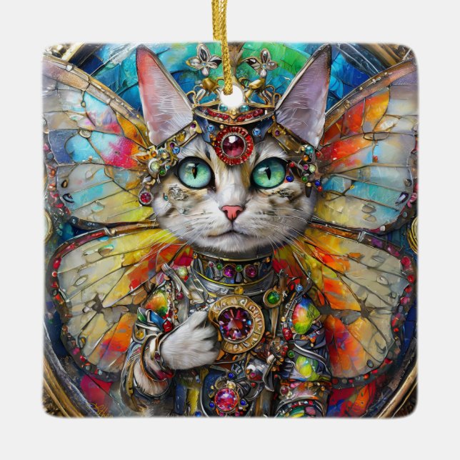 Princess Kitty Cat of the Butterfly Wing Brigade Keramikornament (Vorderseite)