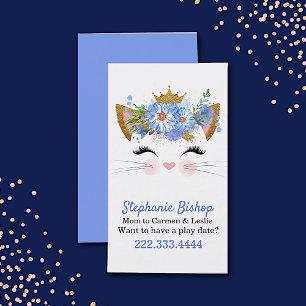 Princess Kitty Mommy Play Date Card Telefonnummerkarte