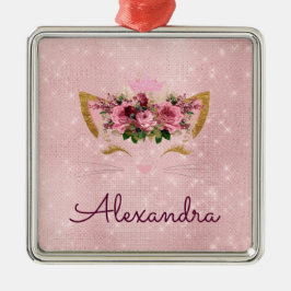 Princess Kitty Rose Gold - Rosa Ornament Aus Metall