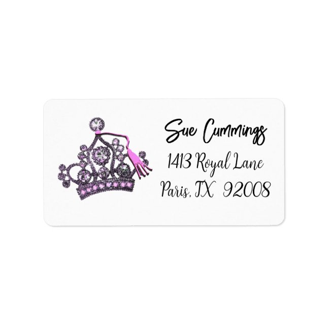 Princess Label "Tiara Gradation" Adressaufkleber (Vorne)