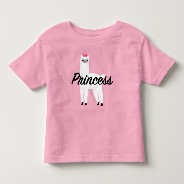 Princess Lama Design - Baby Fine Jersey T - Shirt (Vorderseite)