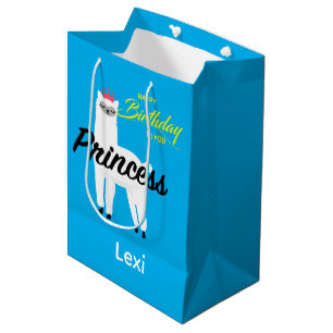 Princess Lama Design - Geschenktasche - Groß Mittlere Geschenktüte