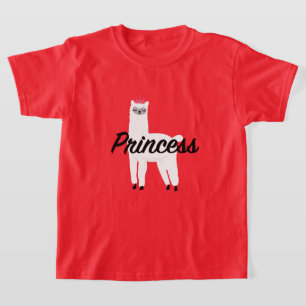 Princess Lama Design - Girls' Fine Jersey T - Shir T-Shirt