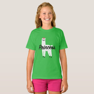 Princess Lama Design - Girls' Fine Jersey T - Shir T-Shirt