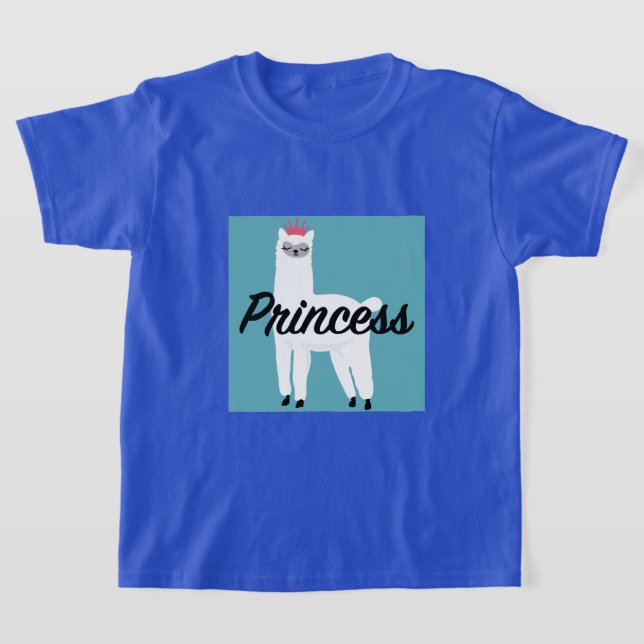 Princess Lama Design - T - Shirt für Mädchen (Ablage )