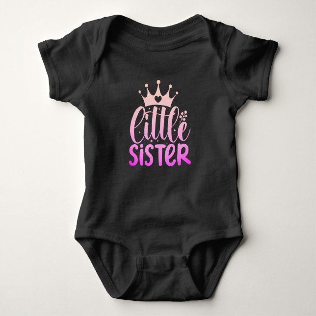Princess Little Sister Baby Bodysuit Baby Strampler (Vorderseite)