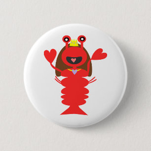 Princess Lobster Button
