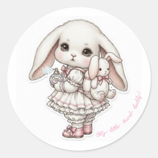 Princess Lolita Bunny - Bunny Doll Backpack Kawaii Runder Aufkleber