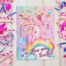 Princess Magical Unicorn zum Geburtstag einladen