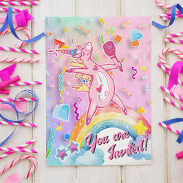 Princess Magical Unicorn zum Geburtstag einladen Einladung