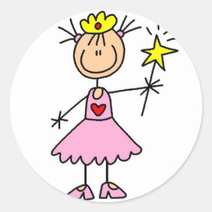 Princess mit Wand-Aufkleber Runder Aufkleber