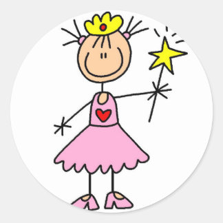 Princess mit Wand-Aufkleber Runder Aufkleber