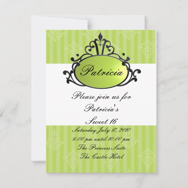 Princess Name Filigree Einladung (Vorderseite)