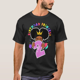 Princess Natural Afro Puffs Girl T-Shirt