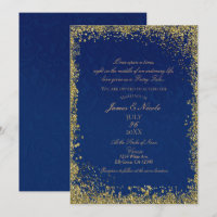 Princess Navy Blue Gold Storybook Hochzeit