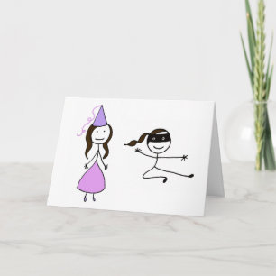 Princess Ninja Birthday Card Karte