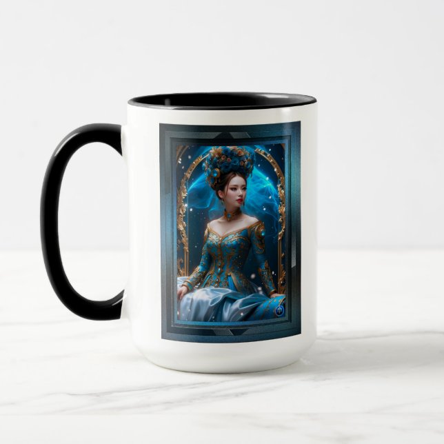 Princess of the Blue Rose AI Art von Xzendor7 Tasse (Links)