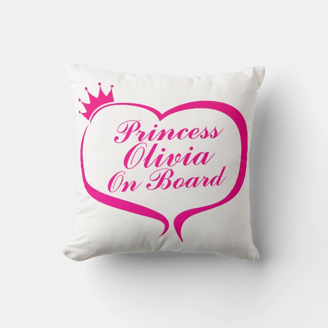 ‚Princess on board‘ Kissen (Vorderseite)