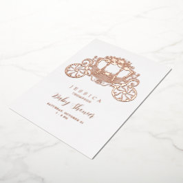 Princess On Way Baby Shower Rose Gold Folieneinladung