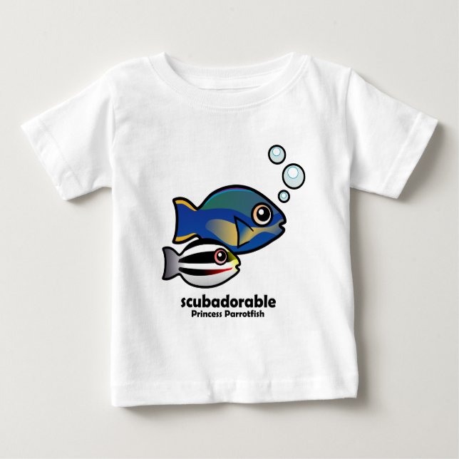 Princess Parrotfish mit Baby Baby T-shirt (Vorderseite)