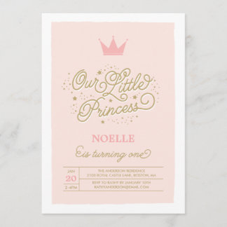 Princess Party 1. Geburtstag | Einladung zum Gebur