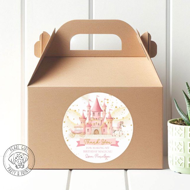 Princess Party Favor Round Sticker (Von Creator hochgeladen)