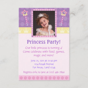 Princess Party Foto Einladung