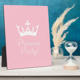 Princess Party Girly Pink und White Fotoplatte