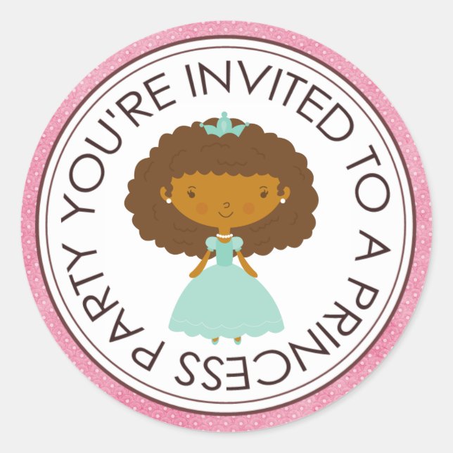 Princess Party Matching Envelope Stickers (Vorderseite)