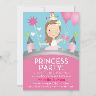 Princess Party - Pink Einladung