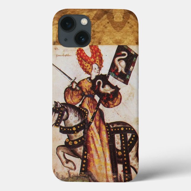 PRINCESS PENTHESILEA ALS MITTELALTERLICHE KNIGHT H Case-Mate iPhone HÜLLE (Rückseite)