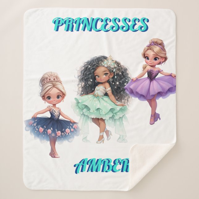 "PRINCESS"-PERSONALISIERT SHERPADECKE (Vorderseite)