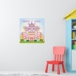 Princess! Personalisiertes Schlossmauerdekor Poster