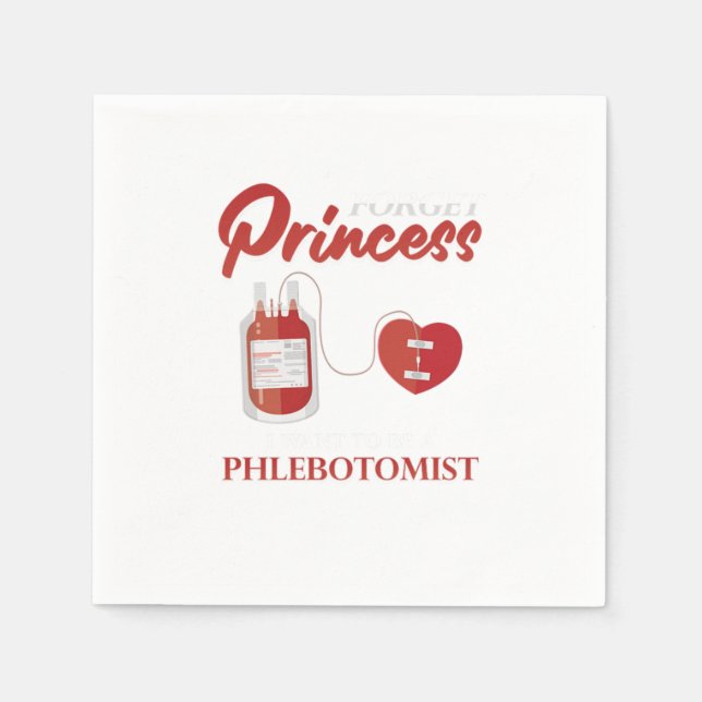 Princess Phlebotomist Phlebotomy Blutspritze Gif Serviette (Vorderseite)