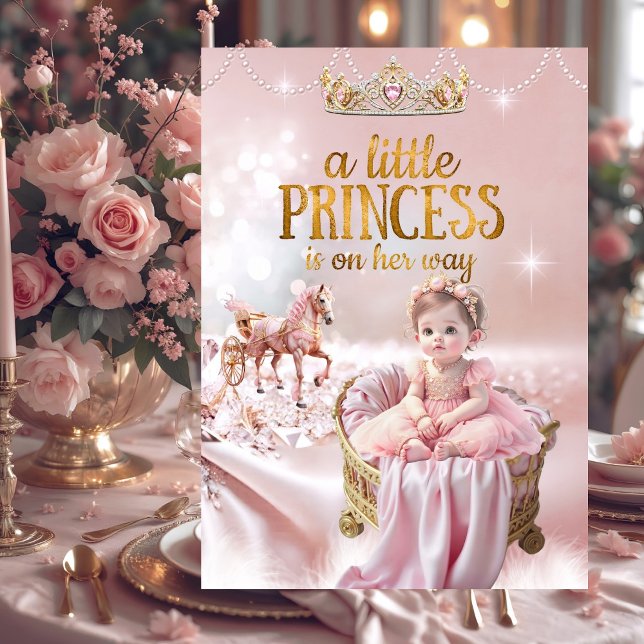 Princess Pink Baby Duschkabine Einladung (Von Creator hochgeladen)