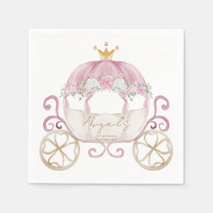 Princess Pink Carriage Baby Dusche Serviette