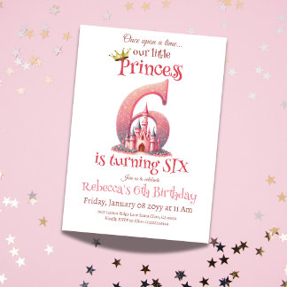 Princess Pink Castle Girl Einladung