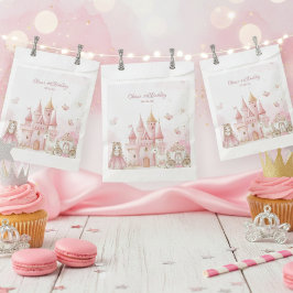 Princess Pink Castle Unicorn 4th Birthday Party Geschenktütchen