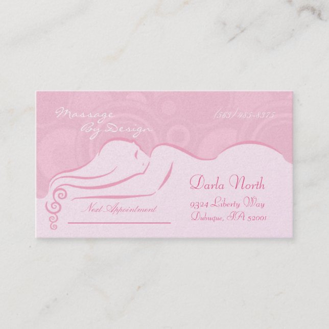 Princess Pink Darla Business Cards Terminkarte (Vorderseite)
