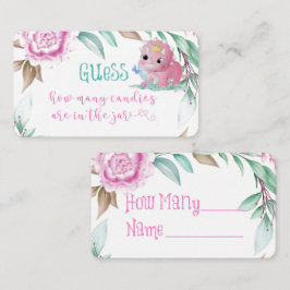 Princess Pink Dinosaurier Wie viele Kanonen in ein Visitenkarte