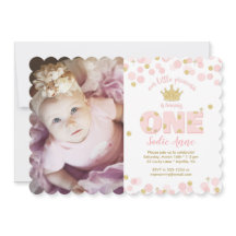 Princess Pink Gold Glitzer Erster Geburtstag