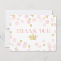 Princess Pink & Gold Glitzer Vielen Dank